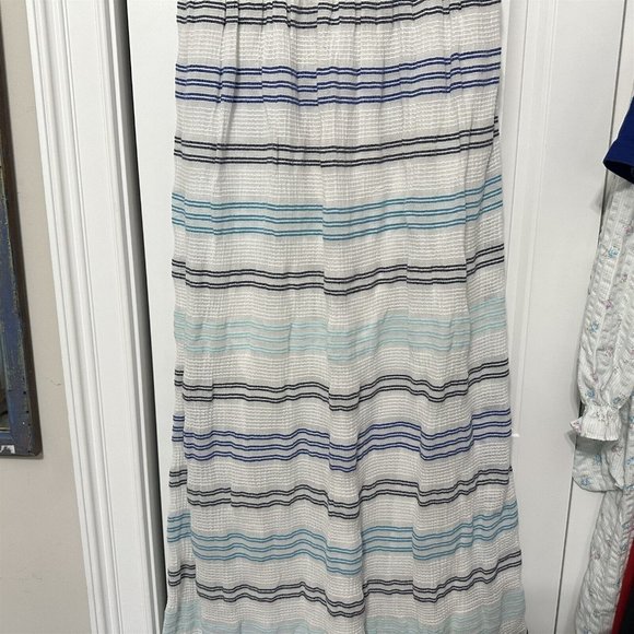 Old Navy Maxi Sundress Dress Strapless Blue White Striped Flowy Large - Picture 3 of 6